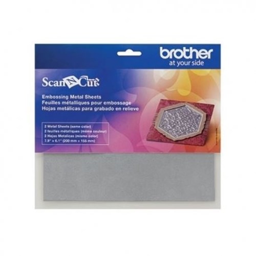 Brother Embossing Metal Sheets Silver 7.9'X6.1' 200x155 PK2 Scan N Cut